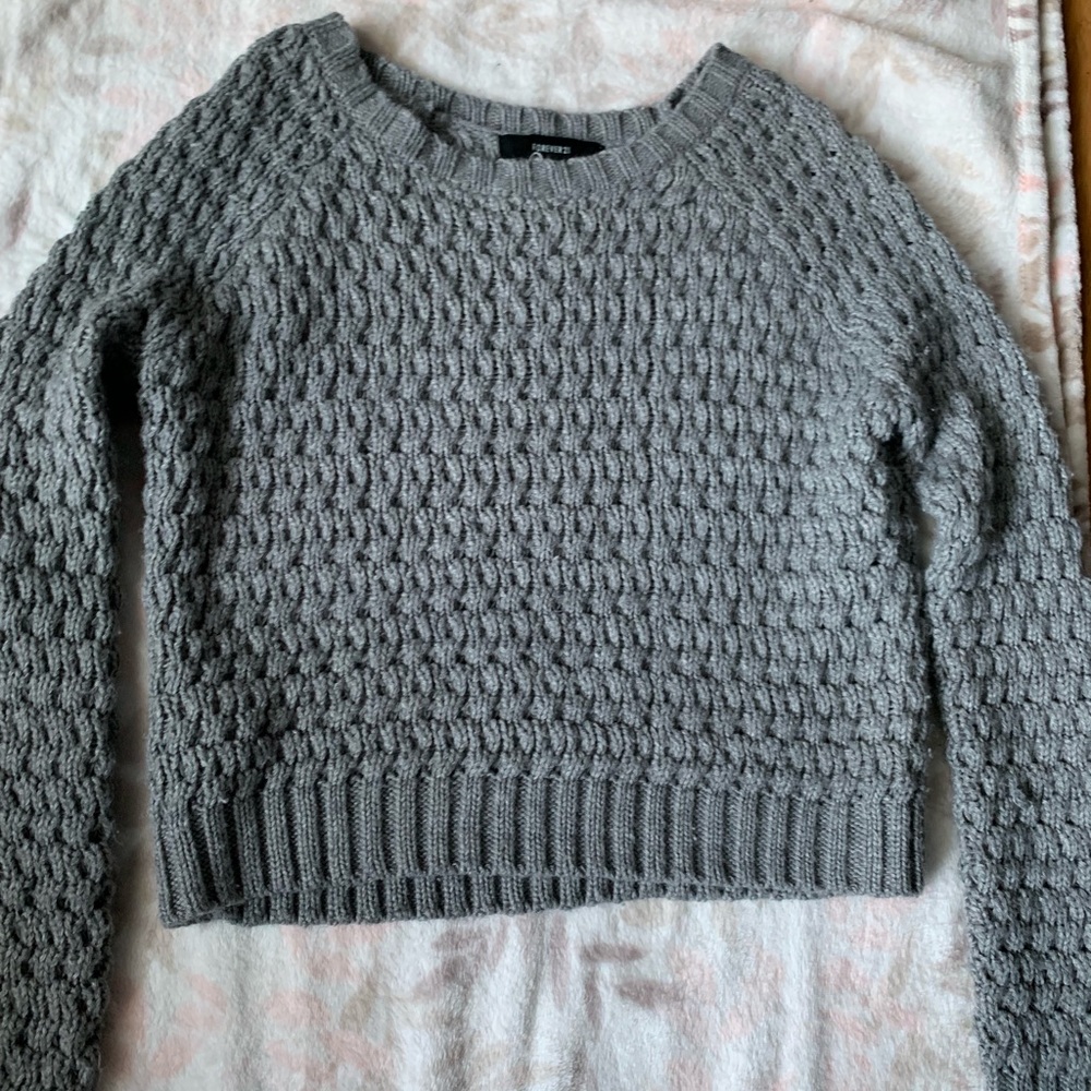 Dark grey knit sweater